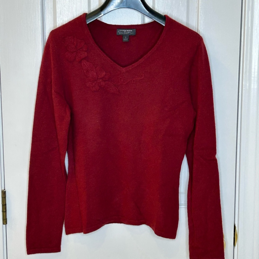 Classiques Entier Red V-Neck Sweater
